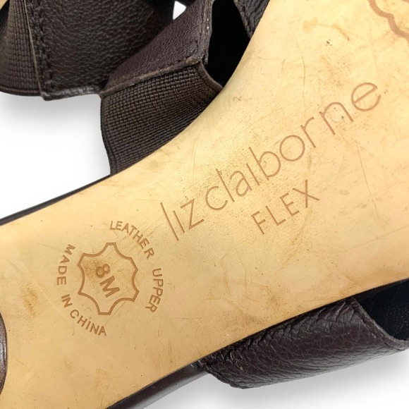 Vintage LIZ CLAIBORNE leather studded platform mules - Picture 7 of 12